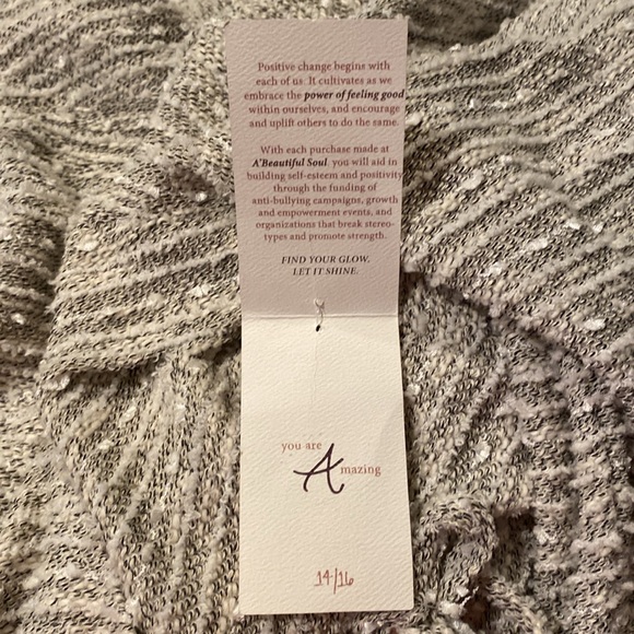 14/16 A Beautiful Soul lined wrapped dress/tunic top - Picture 5 of 8